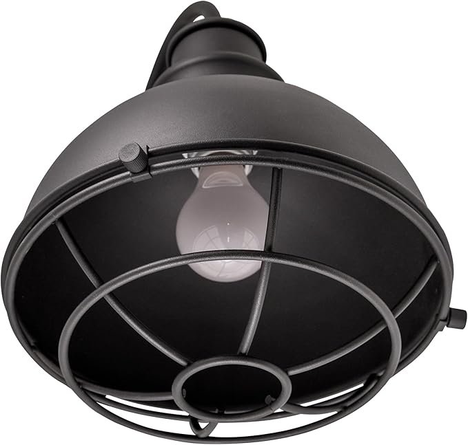 Design House 588442 Ajax Industrial Modern 1-Light Indoor/Outdoor Dimmable Wall Light with Removable Metal Wire Cage Shade for Porch Entryway Patio Garage Kitchen Bedroom, Textured Black