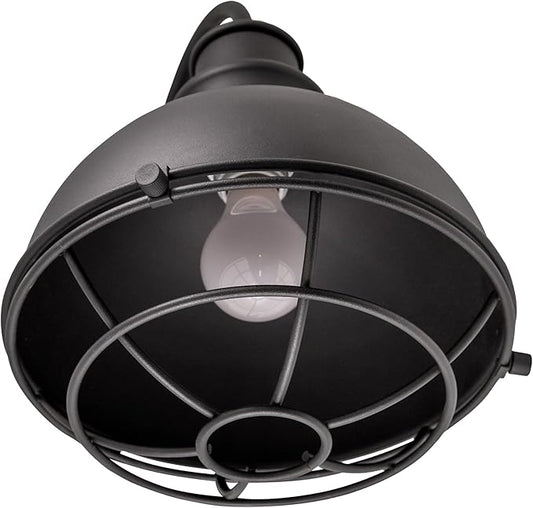 Design House 588442 Ajax Industrial Modern 1-Light Indoor/Outdoor Dimmable Wall Light with Removable Metal Wire Cage Shade for Porch Entryway Patio Garage Kitchen Bedroom, Textured Black