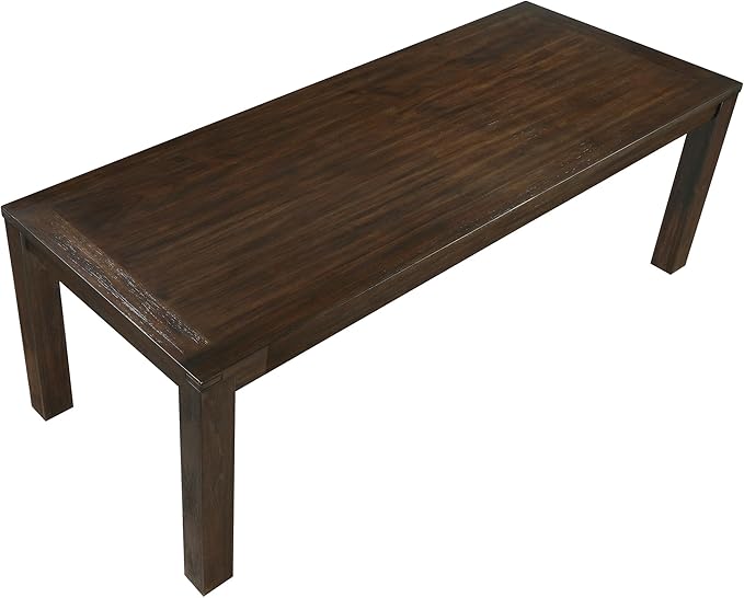 Lexicon 79" Dining Table for 8, Modern Rectangular Dining Room Table, Solid Acacia Wood Dining Table, Modern Wood Table with Solid Wood Leg for Kitchen/Dining/Living Room, Easy Assembly, Dark Brown