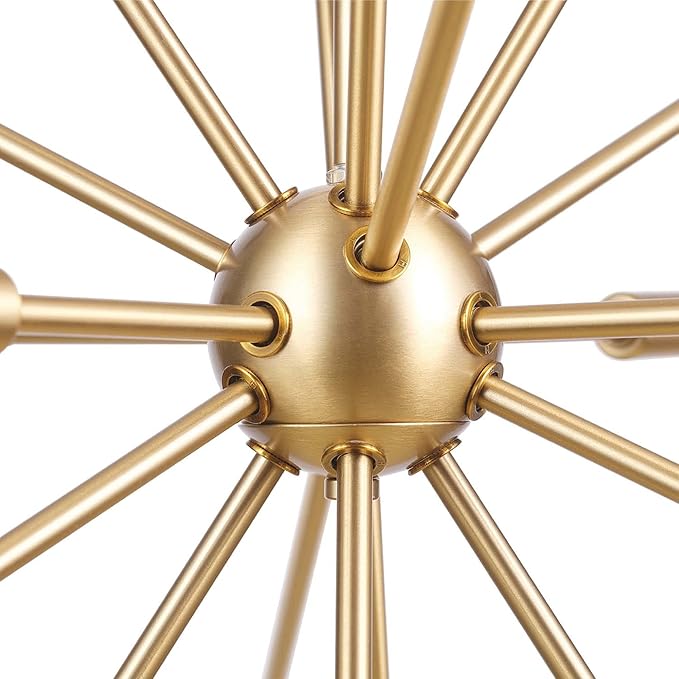 GLOBE Electric Novogratz x 65781 Celeste 4-Light Chandelier, Matte Brass, Bulb Not Included
