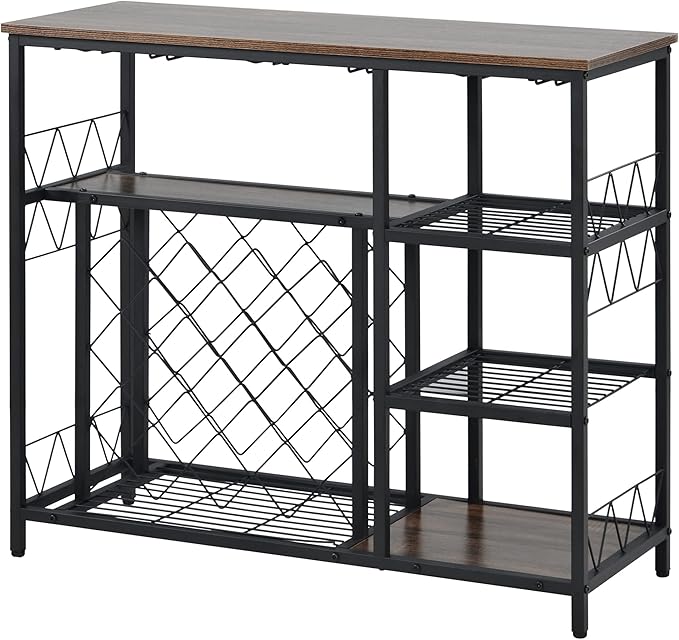 5-Piece Metal Dining Room Furniture Set with Marble Dining Table and 2 Stools/1 Kitchen Island/1 Wine Rack Table, Ideal for Small Small Apartment, Studio (Gold + Metal-1)