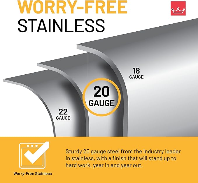 Kindred Creemore 25-in LR x 22-in FB x 8-in DP Drop In Single Bowl 4-Hole Stainless Steel Kitchen Sink, CSLA2522-8-4CBN