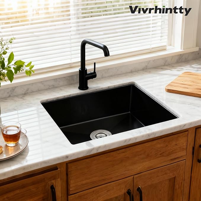 23 Inch Undermount Kitchen Sink, T304 Stainless Steel Single Bowl Sink (23x18x9 Inch) with Nano Coating & Workstation Accessories - Ideal for Prep Kitchen, Bar, Home Use