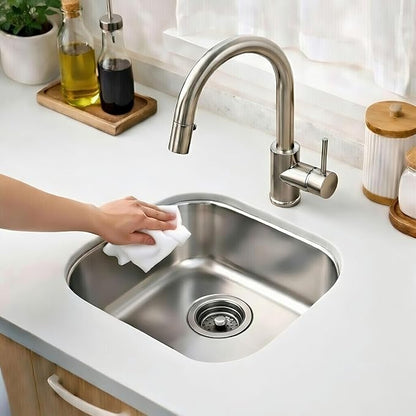 ORLANDO 18x18 Inch Undermount Kitchen Sink - 18 Gauge Stainless Steel Single Bowl Prep Sink for Compact Kitchen Sink & Kitchen Island with Basket Strainer