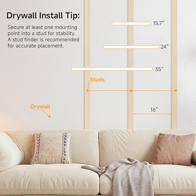 INHABIT UNION White Floating Shelves Set of 2, 35.43in Wall Mounted Display Ledge Shelves for Bedroom Bathroom Living Room and Kitchen Decoration Storage