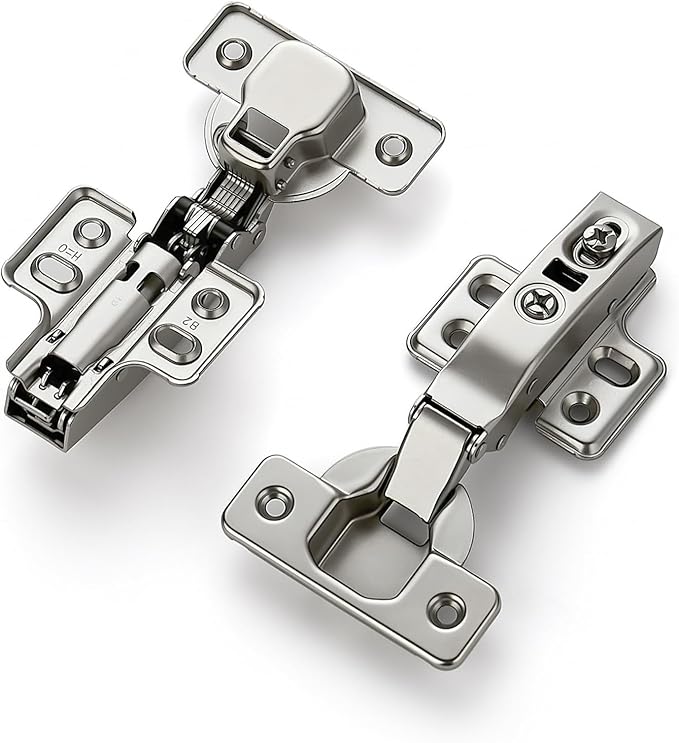 HOME EDIT 10 Pairs 20 Pack European Full Overlay Soft Close Cabinet Hinges Concealed Kitchen Cabinet Hinges Heavy-Duty Frameless Adjustable for Cupboard Hardware