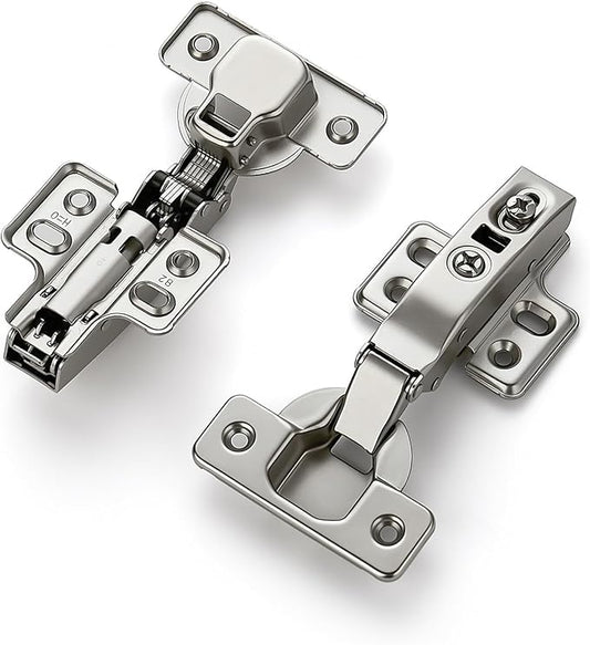 HOME EDIT 5 Pairs 10 Pack European Full Overlay Soft Close Cabinet Hinges Concealed Kitchen Cabinet Hinges Heavy-Duty Frameless Adjustable for Cupboard Hardware