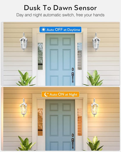 VIANIS White Porch Lights Outdoor, Outside Dusk to Dawn Light Fixtures Wall Mount, Exterior Lighting for House with Ripple Glass, Lantern Fixture for Patio Garage Front Coach, Anti-Rust Waterproof