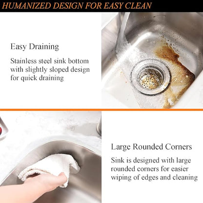 Stainless Steel Undermount Bar Sink-Bokaiya 15x12 Inch Small Undermount Sink Wet Bar Prep Sink 16 Gauge Outdoor Rv Single Bowl Kitchen Sink with Dish Grid