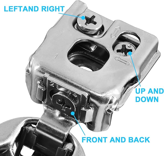 1 Inch Overlay Soft Close Cabinet Hinges, 10 Pack Slow Soft Close Hinges for Kitchen Cabinets Satin Nickel Hidden Self Closing Kitchen Cabinet Hinges for Cupboard