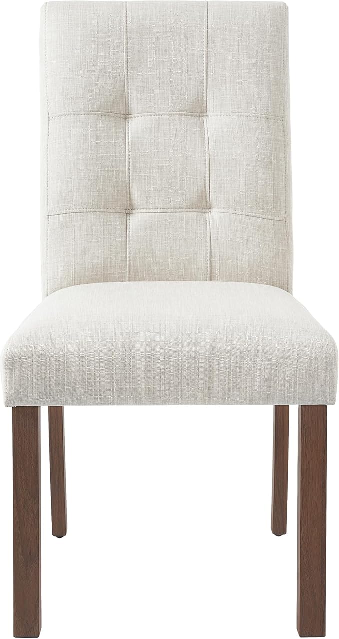 Merax Dining Chair Set of 4, Upholstered Chairs with Back and Wood Legs, Mid-Century Modern Accent Chairs for Kitchen Island Dining Room
