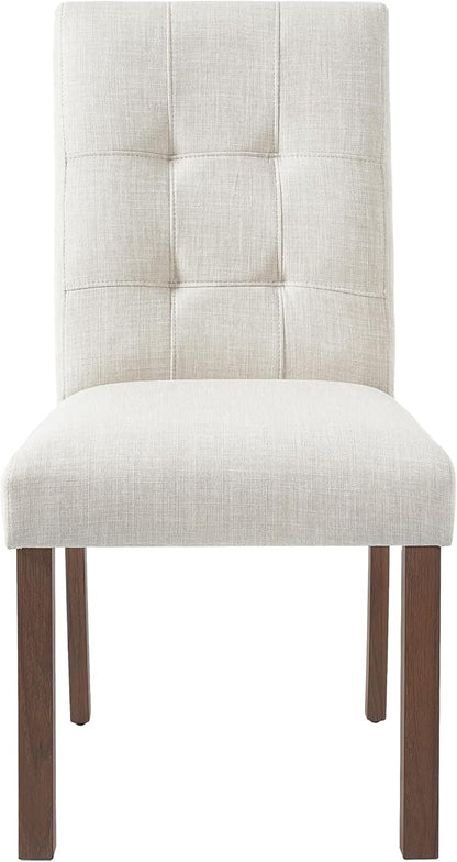 Merax Dining Chair Set of 4, Upholstered Chairs with Back and Wood Legs, Mid-Century Modern Accent Chairs for Kitchen Island Dining Room