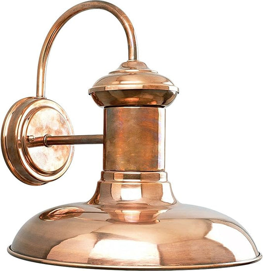 Progress Lighting Brookside Collection 1-Light Outdoor Wall Light, Exterior Wall Lights for Garage Lights, Porch Light, Garages, 12" by 12.375", Copper Finish