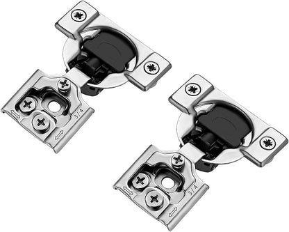 Ravinte 60 Pack 30 Pairs 3/4 inch Overlay Soft Close Hinges for Kitchen Cabinet Hinges Satin Nickel Hidden Hinge Stainless Steel Concealed Hinge self Closing