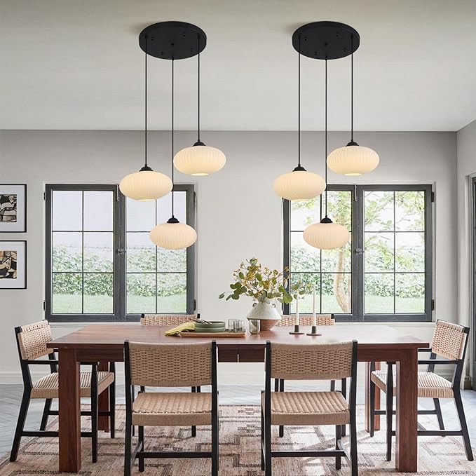 3 Light Cluster Pendant Lighting Black Globe Chandelier Large Milk Glass Pendant Light Multi Pendant Light Fixture 3 Globe Pendant Light Fixture Mid Century Cluster Pendant Light