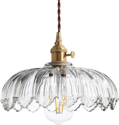 XZHGCEE Plug in Pendant Light Hanging Lamp: Kitchen Pendant Lighting Clear Glass Pendant Light, Pendant Lights for Kitchen Island, Bedroom, Dining Room, Living Room, E26 No Bulb