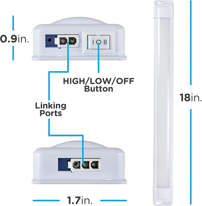 Enbrighten Premium Linkable Under Cabinet Fixture, 18in, LED, Linkable, 628 Lumens, 3000K Warm White, 38846-T1