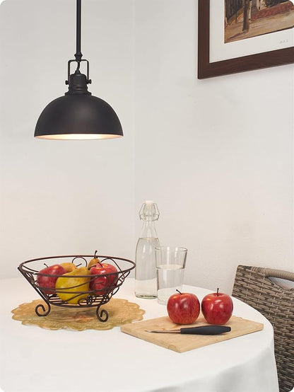 Kira Home Belle 9" Contemporary Industrial Pendant Light, Adjustable Length + Shade Swivel Joint, Oil-Rubbed Bronze Finish