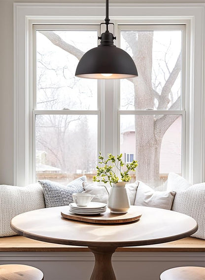Kira Home Belle 9" Contemporary Industrial Pendant Light, Adjustable Length + Shade Swivel Joint, Oil-Rubbed Bronze Finish