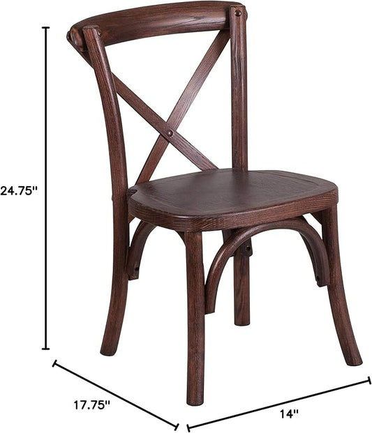 Flash Furniture 2 Pk. HERCULES Series Kids Mahogany Cross Back Chair