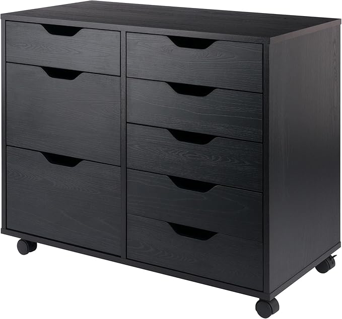 Winsome Halifax Mobile Storage Cabinet with Doors & Drawers, Stylish & Functional Home Storage Cabinet for Filing, Kitchen Organization, Moveable Furniture for Office, Dorms, Apartments