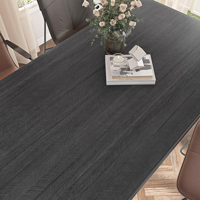 WESTICK Large Black Wood Wallpaper Peel and Stick Wood Grain Contact Paper 36"x394" Wooden Wallpaper Self Adhesive Removable Wooden Vinyl Countertop Contact Paper for Kitchen Countertops Desk Cabinets