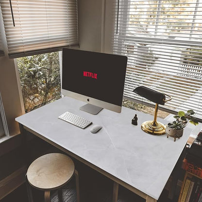 Kaboon 48x26 inches Tabletop, Solid One-Piece Desktop for Sit Stand Desk, Double Desks, L Desk DIY,Wood Countertop Home or Commercial Use,1 inch Thick, White Rock, 26" D x 48" W