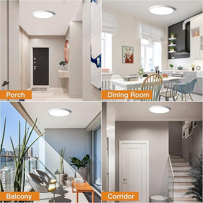 TALOYA Dimmable Flush Mount Ceiling Light,10Inch,20W,5 CCT,LED Ceiling Light Fixture for Bedroom,Kitchen,Living Room,White