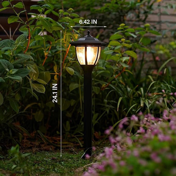GOODSMANN Landscape Lighting 2PK Pathway Lights Low Voltage 1 Watt LED 12V AC Landscape Lights 40 Lumen 2700K Warm White with Replaceable Led Bulbs Cable Connectors