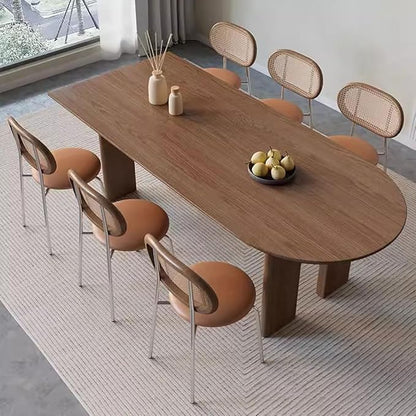 JITUIHOM Dining Room Table Simple Home Solid Wood Dining Table Kitchen Integrated Rectangular Wall Semi-Circular Oval Island(S:120CMX70CMX75CM)
