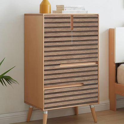 Yun-aeon Natural Wood Peel and Stick Wallpaper Wood Slats - 17.3"x 120" Light Tan Self-Adhesive Waterproof Vinyl Removable Wall Paper for Wall Decor Bedroom