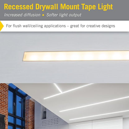Armacost Lighting Wide Surface Mount LED Tape Light Accessory Pack, Grey 960007