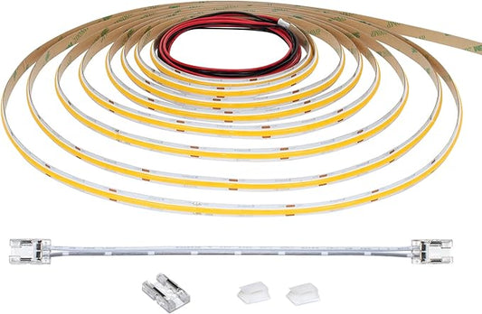 Armacost Lighting RibbonFlex Pro 24V White COB LED Strip Light Tape 3000K, 315 Lumens/Ft, 10M 172250