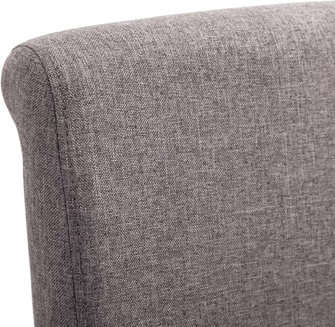 Modern Dining Chairs Set of 6 Taupe Fabric Comfortable and Stable for Dining Room Living Room Kitchen