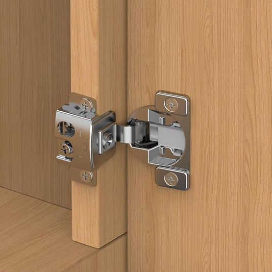 Chibery 30 Pack 1-1/4" Overlay 3D Soft Close Concealed Hinge, Face Frame Door, Small Angle Slow Close, Self Closing Hidden Satin Nickel, 105° Concealed Stainless Steel Hinges for Kitchen Cabinet Door