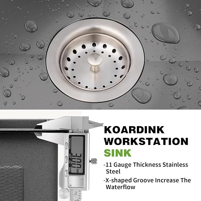 Black 33x19 In Drop In Kitchen Sink-Stainless Steel Topmount Modern Single Bowl Kitchen Sink Come With Silicon Mat,Drain Strainer Set Offer Large Basin And Compatibility With Various Kitchen&Bar Style