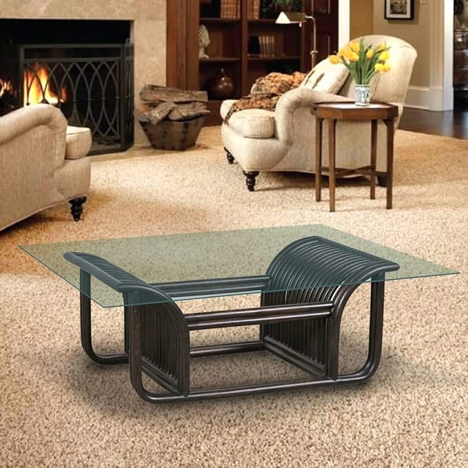 Dulles Glass 24X48 inch Rectangular Glass Table Top - Tempered - 1/4" Thick Glass Surface, Safe Flat Polished, Eased Corners, Multipurpose for Dining Table, Patio, Coffee and End Table