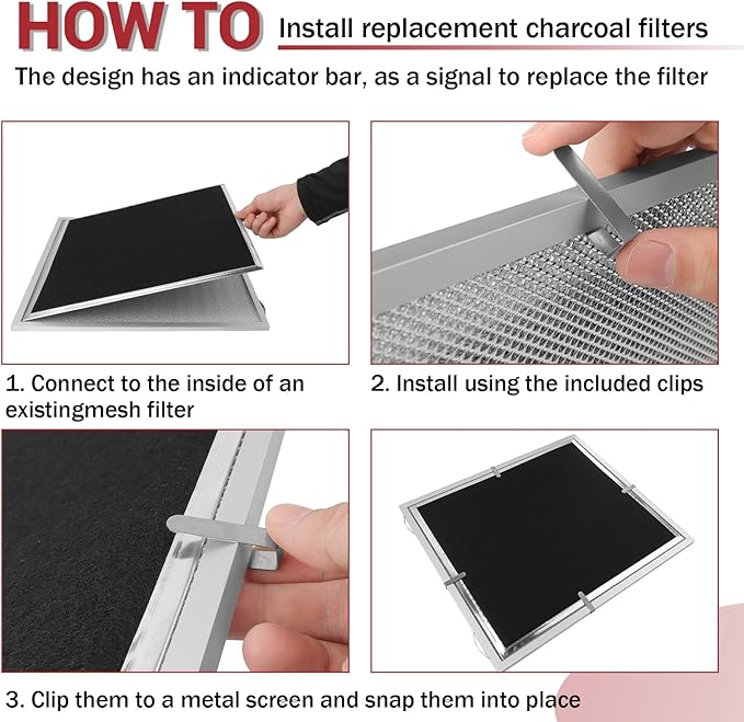 2 Pack HPF30 Range Hood Non-Duct Charcoal Filters Kit, Premium Replacement for Broan HPF30, S97020466 & Mantra/Osmos/Glacier XC Series Ductless Range Hoods, High-Efficiency Activated Carbon Filtration