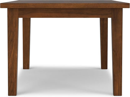 SIMPLIHOME Eastwood Dining Table - 66 inch Wide Solid Walnut Veneer Rectangular Table, Contemporary Style for Dining Room or Kitchen with Tapered Legs and Thick Top, Seats 6