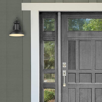 GLOBE Electric 44862 Martes 1-Light Outdoor Indoor Wall Sconce, Matte Black
