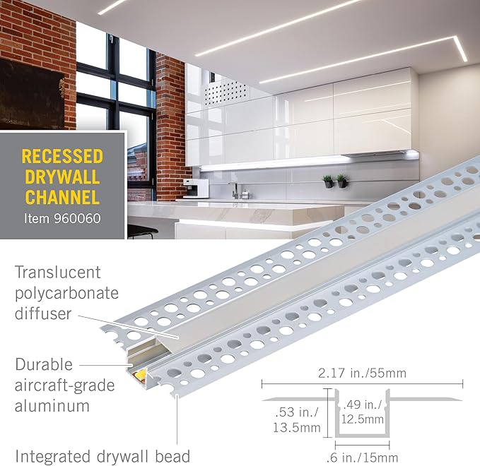 Armacost Lighting Wide Surface Mount LED Tape Light Accessory Pack, Grey 960007