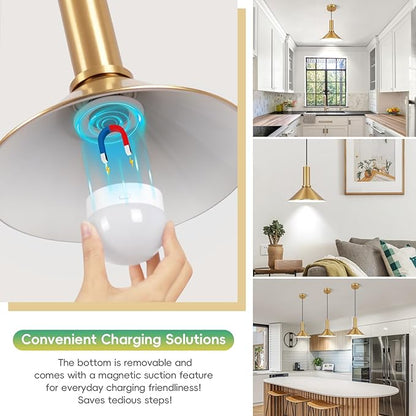 Battery Operated Pendant Lights 2 Pack,Rechargeable Pendant Light with Remote,Gold Pendant Light Fixtures for Kitchen island,Modern Industrial hanging Lights for Dining Room Hallway Entryway Bedroom