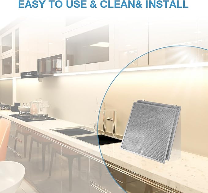2 Pack S99010430-003 Grease Range Hood Filters 15-3/4" X 16-7/8" X 3/8" Compatible with Broan Range Hood Filter, Aluminum Filter, Replaces 99010430-003 AP6261942