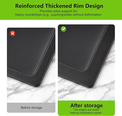 Kitsitchen 30 Inch Black Kitchen Sink, 30" x 18" Matte Black Granite Composite Kitchen Sink with Drain Assembly & Bottom Gird, 9" Undermount Kitchen Sink for Daily Life