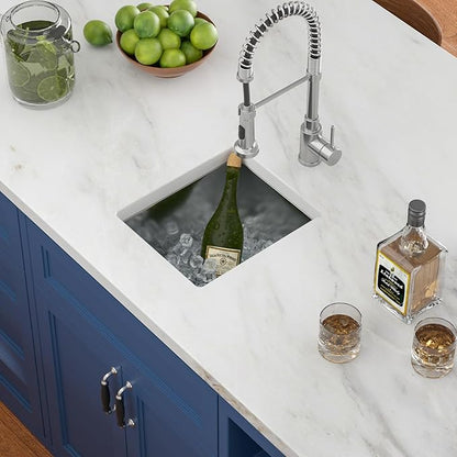 13" x 15" Bar Sink Undermount Kitchen Bar Sink Stainless Steel 16 Gauge Single Bowl Deep Undermount Bar Prep Sink Basin Rv Outdoor Garage