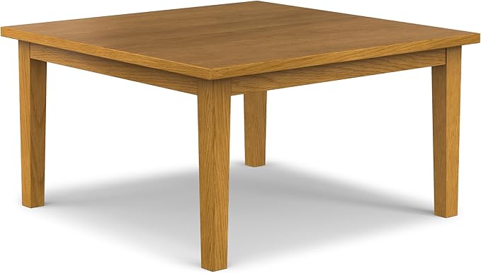 SIMPLIHOME Eastwood Dining Table - 54 inch Wide Solid Oak Veneer Square Table, Contemporary Style for Dining Room or Kitchen with Thick Top and Clean-Lined Legs, Seats 8