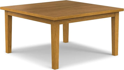 SIMPLIHOME Eastwood Dining Table - 54 inch Wide Solid Oak Veneer Square Table, Contemporary Style for Dining Room or Kitchen with Thick Top and Clean-Lined Legs, Seats 8
