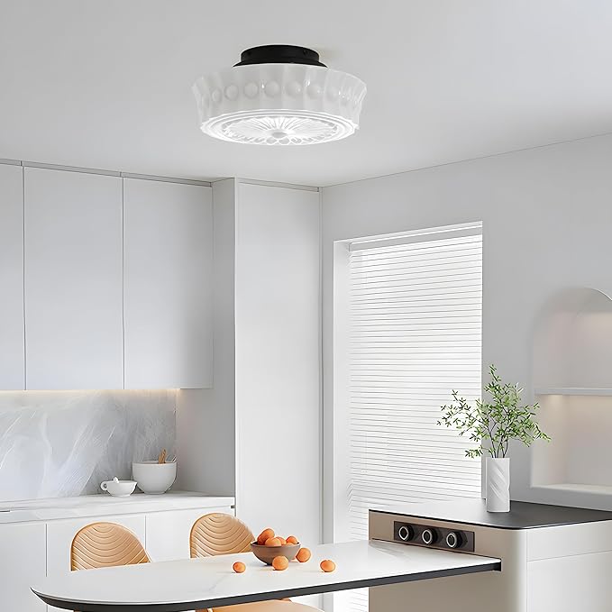 Bofea-Milk White Glass Semi Flush Mount Ceiling Light Fixture Creative Sunflower Ceiling Lamp Vintage Schoolhouse Light Fixture Mid Century Modern Flush Mount Lights for Bedroom,Hallway,Kitchen.