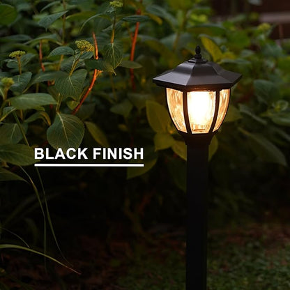 GOODSMANN Landscape Lighting 4PK Pathway Lights Low Voltage 1 Watt LED 12V AC Landscape Lights 40 Lumen 2700K Warm White with Replaceable Led Bulbs Cable Connectors