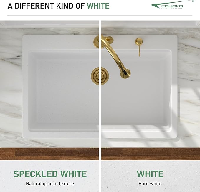 33x22 White Drop In Kitchen Sink Workstation - Couoko White Drop In Granite Composite Kitchen Sinks Quartz Classic Large Deep Topmount Single Bowl Sink Basin with Luxury Accessories